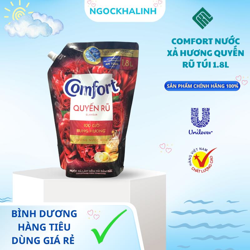  Nước xả vải Comfort quyến rũ lưu hương lâu túi 1.8L 