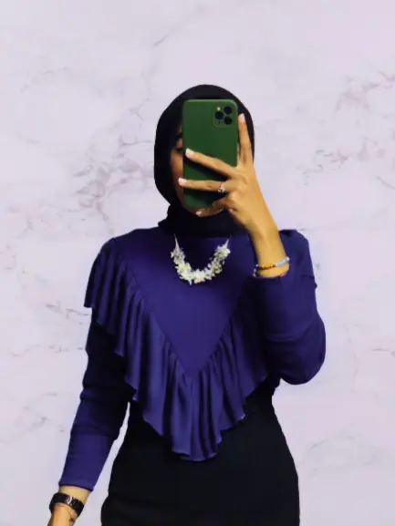 Blouse Rample Wanita Terbaru / Kaos Rib Rumbai Wanita Polos Baju Fit Katun Lembut Atasan Muslim Putih Mewah Nyaman Panjang Basic 1