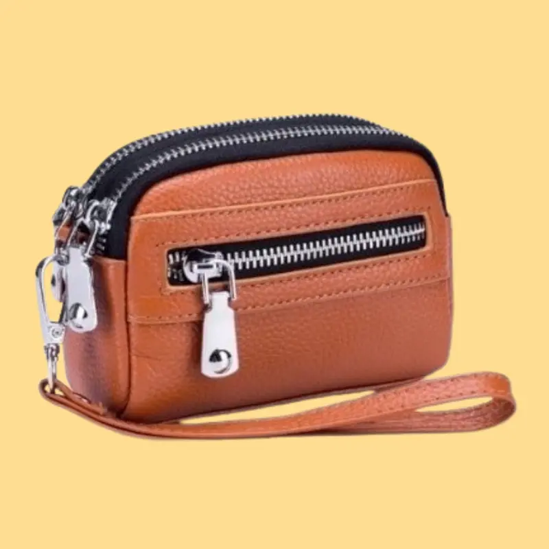 SERBA SEPULUH - Mini Dompet Kulit Ukuran Kecil Muat Uang Receh 5