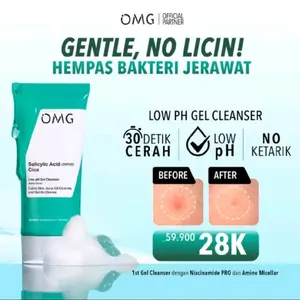 OMG Oh My Glow Salicylic Acid Cica Low pH Gel  Cleanser 70ml