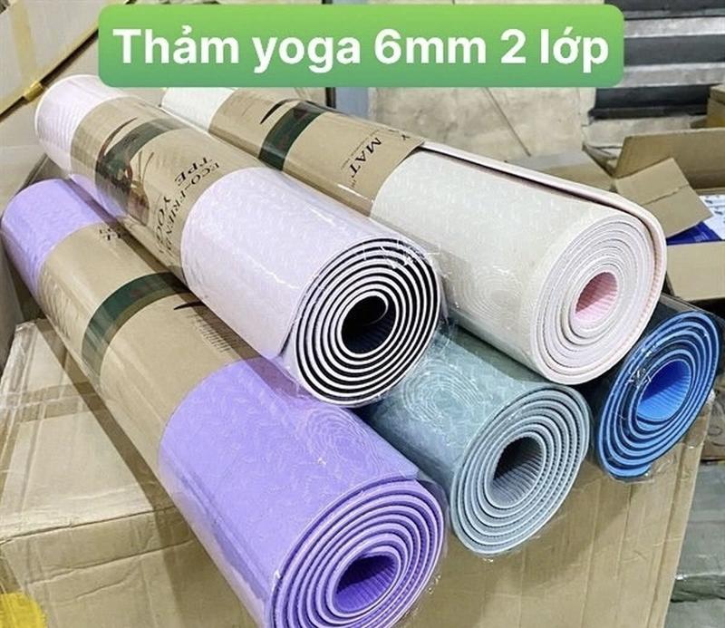 thảm tập YOGA 6mm 2 lớp đủ màu