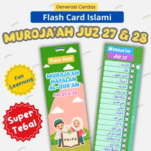 Flash Card Anak Islami Muroja'ah Juz 27 & 28 - Mainan Eduktatif 13 Card - Murojaah Jadi Menyenangkan