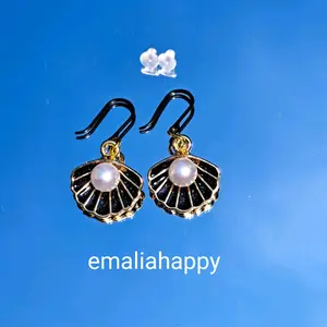 ANTING PLASTIK PREMIUM KERANG MUTIARA ANTI ALERGI PART 2