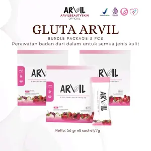 Bundling 3 Pcs Gluta Arvil Level Up (Mengandung Glutathione dan Collagen Yang Tinggi)