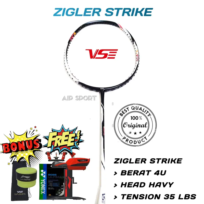 Raket Badminton VSE Original | 28 - 35 Lbs 0