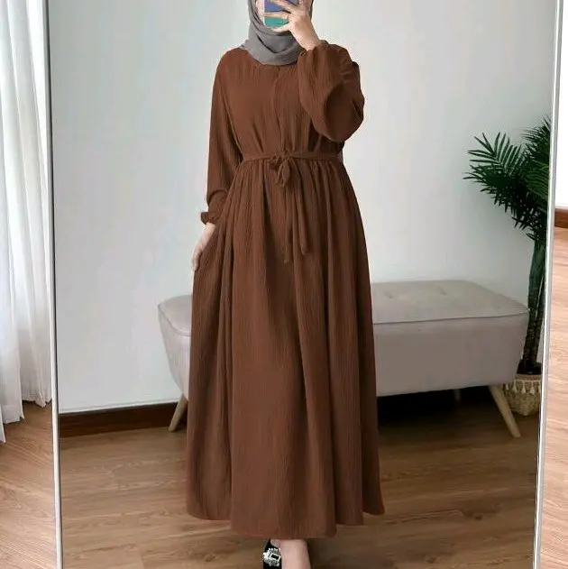 BALENA MIDI DRESS GAMIS CRINKEL PREMIUM TERBARU JUMBO POLOS BUSUI