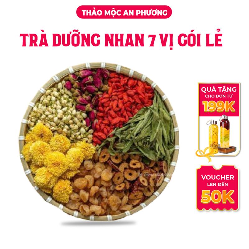   Giá Sỉ  Trà Dưỡng Nhan 7 Vị Thảo Mộc Đẹp Da An Thần Dễ Ngủ Thanh Lọc Mát Gan  combo gói lẻ giá sỉ  