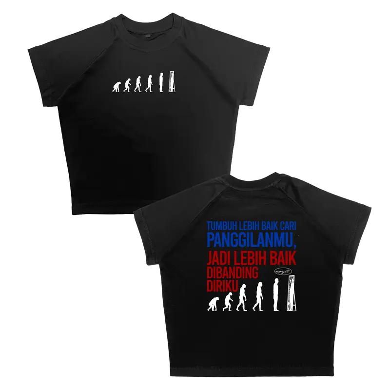 [Croptop Version] Kaos Croptop Tmbuh Lebih Baik Cotton Combed 2