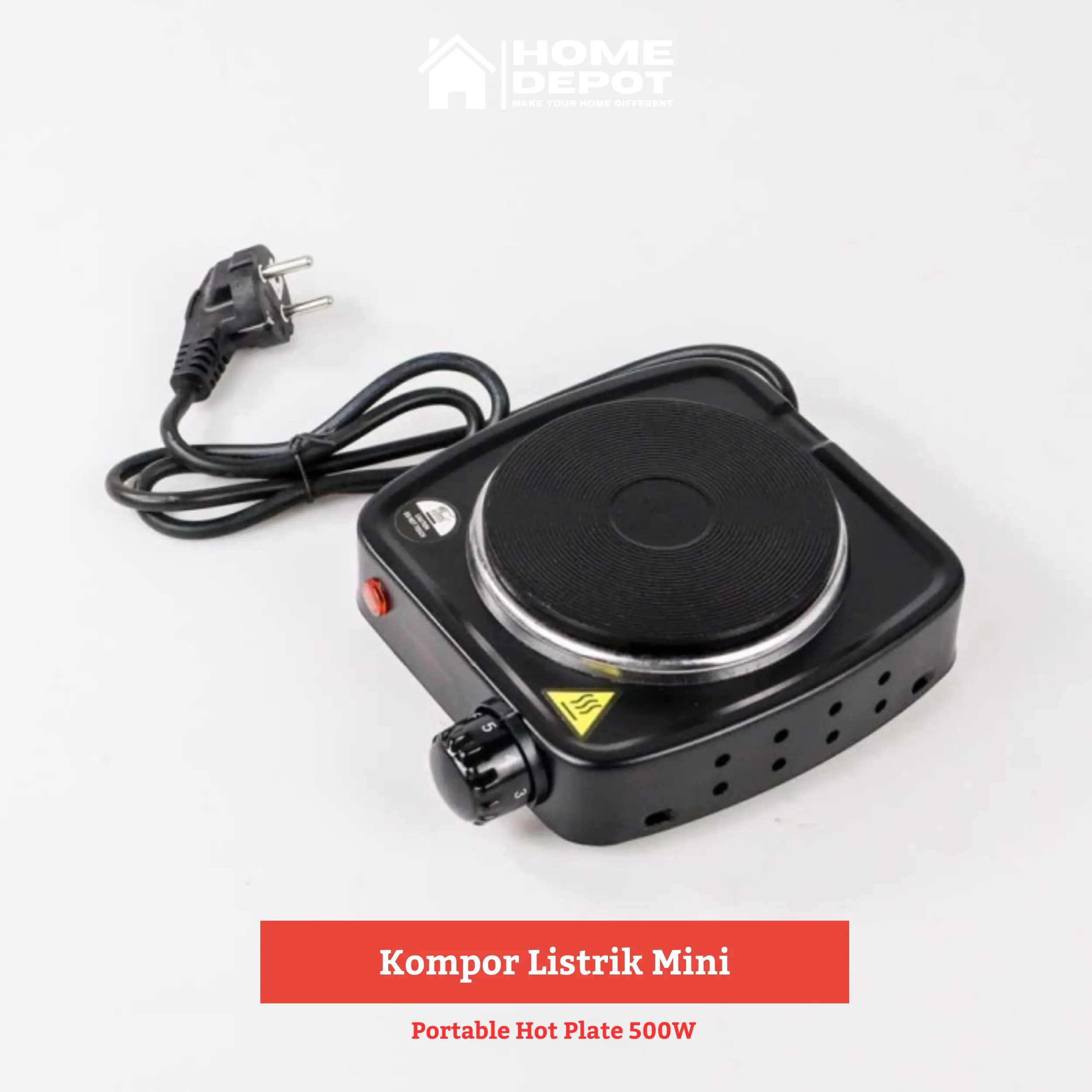 Kompor Listrik Mini Portable Hot Plate 500W