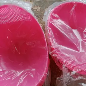 Wadah Cuci Beras/Baskom Ember Tempat Cuci Buah Sayur/Alat Cuci Beras 2901 Multifungsi Plastik Saringan Sayuran Kitchenware