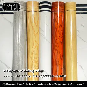YTJ Wallpaper Dinding Vinyl Marble (1 ROLL)  90x280cm 2.5MM / Stiker Keramik Marbel Motif Serat kayu