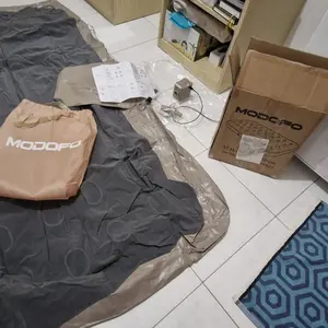 【Subsidi Ongkir】MODOFO kasur angin pompa otomatis Kasur pompa lipat kasur tiup Queen kasur angin camping perjalananSize Paket Kasur Tiup Matras Kemah Indoor dan Outdoor (Termasuk pompa udara otomatis)