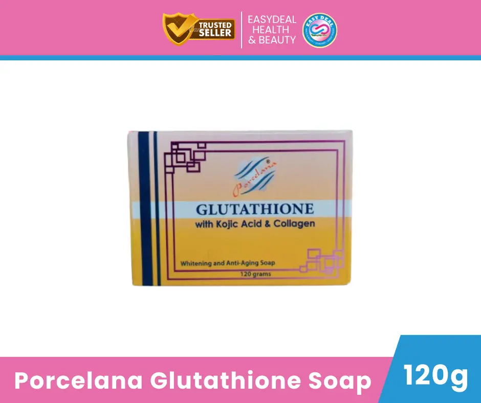porcelana glutathione soap PORCELANA GLUTATHIONE WITH KOJIC ACID & COLLAGEN WHITENING AND ANTI-AGING  SOAP 120G