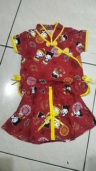 Product Review of Setelan Baju Cina Rok Baju Sanghai Lengan Pendek Buat Usia 0 Bulan Sampai 7 Tahun Bahan Katun from B**n 2