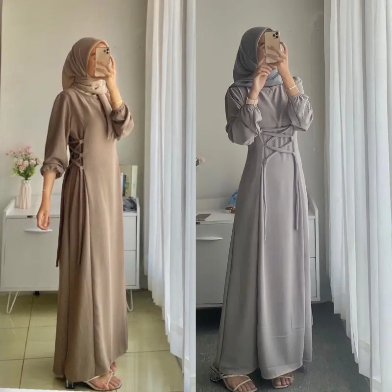 [ 𝗚𝗥𝗔𝗧𝗜𝗦 𝗢𝗡𝗚𝗞𝗜𝗥 ] Liliana 2 In 1 Korean Dress || Dress Crinkle Airlfow Best Seller || Gamis Dress Korean Style Lebaran Wanita Murah