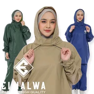 TERBARU JAS HUJAN MODEL HOODIE TANPA ZIPER PRIA WANITA DEWASA BAHAN PVC