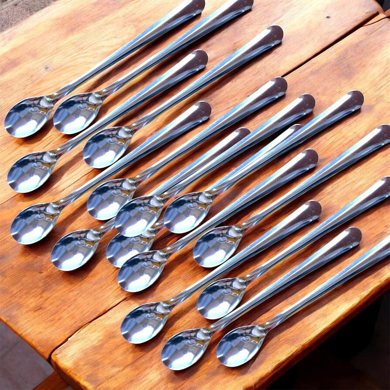 COMBO 30 CÁI MUỖNG ĐÁ CHANH INOX ĐẦU TRÒN , MUỖNG CAFE INOX CÁN DÀI ĐẦU TRÒN  rất thích hợp để pha chế nước uống,....