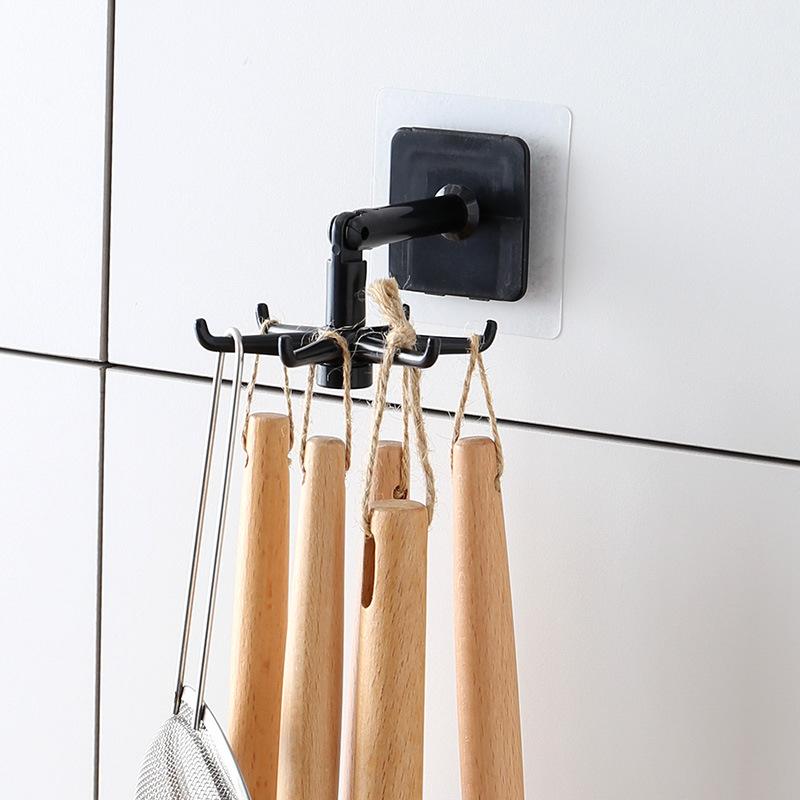 Product Introduction of Móc Xoay, Nhà Bếp, Đa Chức Năng, Thiết Kế Đục Lỗ, Móc Sáu Móng, Treo Tường, Không Dấu Vết, Giá Đỡ 4