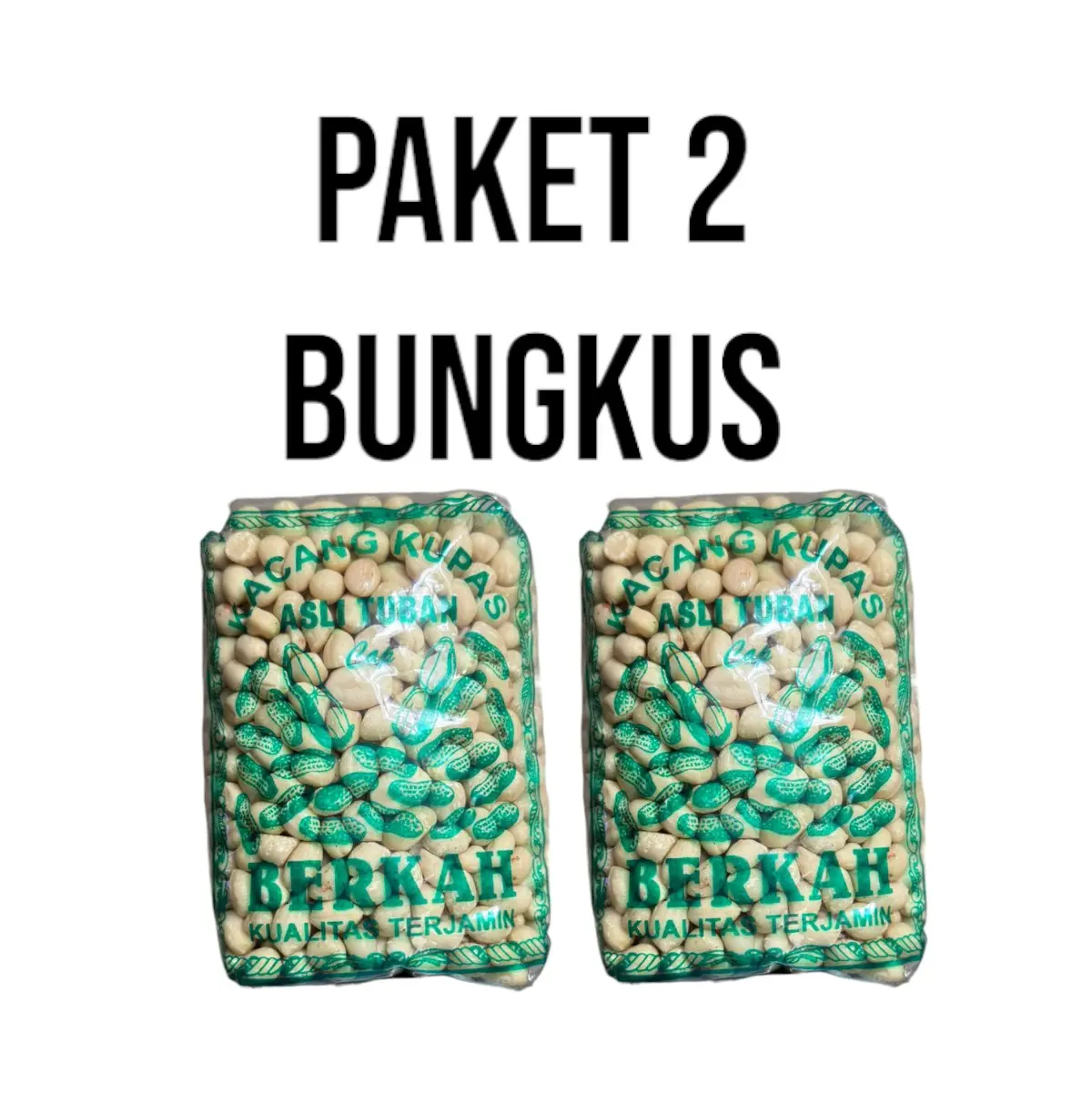 PAKET 2 BUNGKUS KACANG KUPAS 350 GRAM TOTAL BERAT 750 GRAM cocok dibuat kacang Bawang