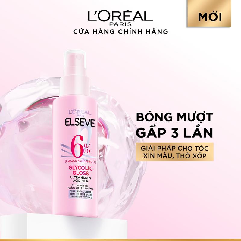 Serum Dưỡng Tóc L'Oréal Paris Elvive Glycolic Gloss 6% , Phục Hồi & Bóng Mượt Superior