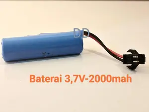 BATERAI MOBILAN RC TYPE 14500/ 3,7V 2000 MAH,2 PIN SOKET HITAM