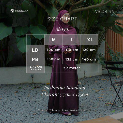 HEEDAYA VELOURA - SET ABAYA & PASHBAN PREMIUM ANTI UV ELEGAN BUSUI FRENDLY HEEDAYA VELOURA - SET ABAYA & PASHBAN PREMIUM ANTI UV ELEGAN BUSUI FRENDLY