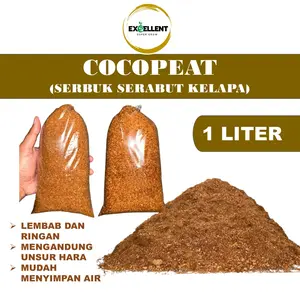 cocopeat murni halus 1 liter siap pakai media tanam I hidroponik I cangkok