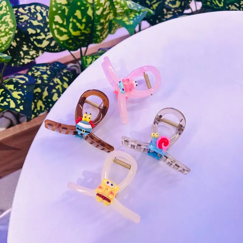 PPShop - jedai spongebob jepit rambut akrilik simple Hadiah Clips 8