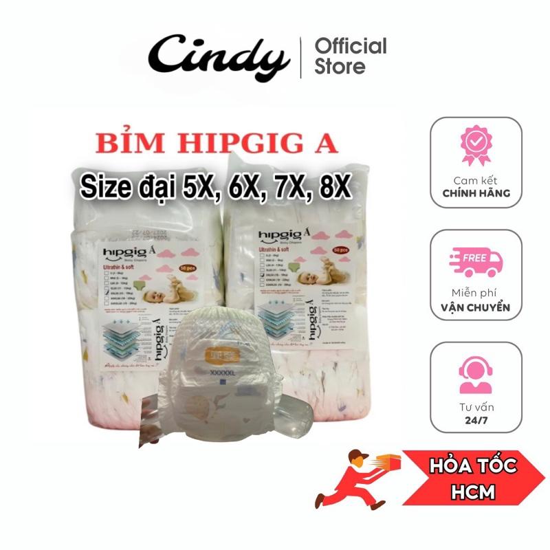  ￼  Size Đại 8XL   50 Miếng Tã Bỉm Dán Quần Hipgig Bo Mông Loại 1 Cho Bé Đủ Size S Đến 8XL 