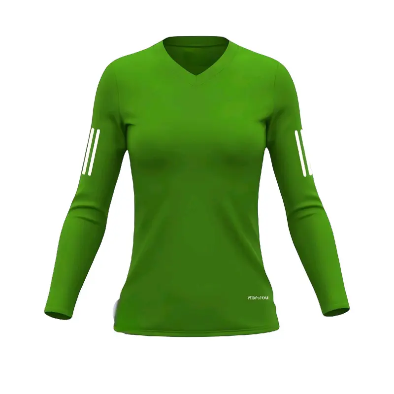 Kaos Olahraga Wanita dengan Kerah Leher V dan Body Fit - Jersey 5