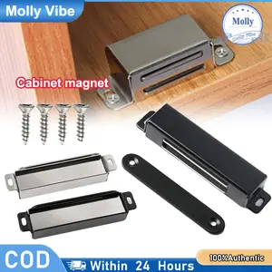 Magnet Stainless Steel Kuat untuk Pintu Lemari - Kunci Magnet Menjaga Tertutup Rapat (Cocok Papan Besar)