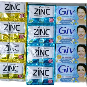 (PAKET 2 IN 1) Giv 4 pcs + 24 pcs Zinc Shampo Hemat Paket Mandi Wangi & Bebas Ketombe dengan ZINC Shampoo Anti-Ketombe