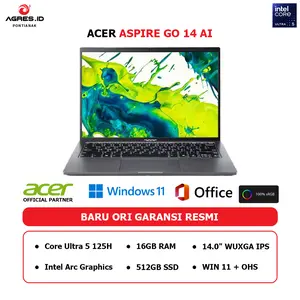 ACER ASPIRE GO 14 AI ULTRA 5 125H 16GB 512GB W11+OHS+M365B 14.0WUXGA 100RGB IPS GRY -71M.5471