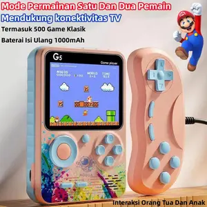 NODIA Konsol Game Genggam Retro G5 / Tetris Mini Arcade / Dengan 500 Game Klasik / Gamepad Portabel Layar 3.0 Inci / Mode Permainan Satu Dan Dua Pemain / Baterai Isi Ulang 1000mAh / Dukungan Untuk Konektivitas TV / Console Machines Gameboy / Gaming Konsol