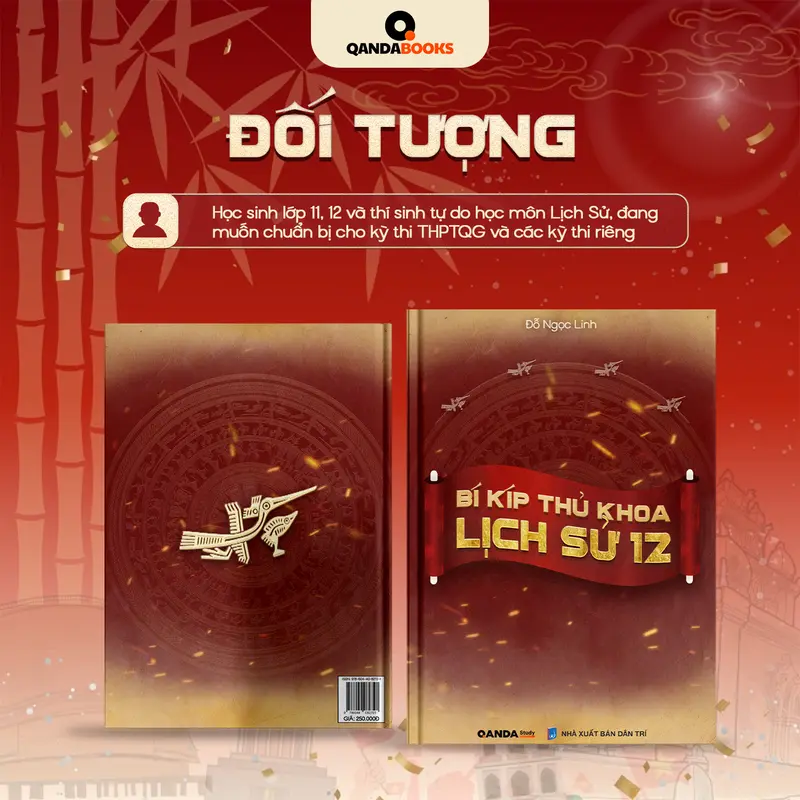 [Qanda books] K12 Sách lịch sử 12 chương trình mới: Bí kíp thủ khoa lịch sử 12 2