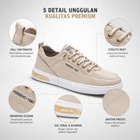 Gambar Aldena Sepatu Velanno Sneakers Pria Casual Import Shoes Kasual kekinian Running - Cokelat, 39 dari Aldena OS Kab. Bekasi 2 Tokopedia