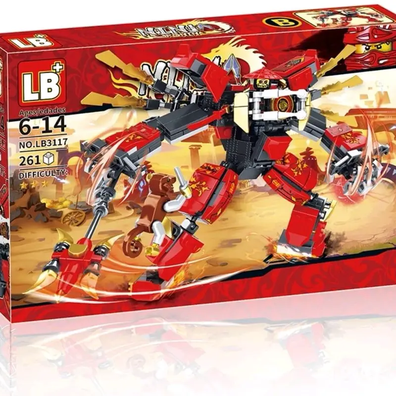 LB3117 mainan balok anak mainan ninja robot besar mainan robot besar ninja 2