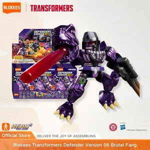 [NEW!] Blokees Transformers Defender Version 06 Brutal Fang DV06 Action Mini Toys Model kits Blind Box