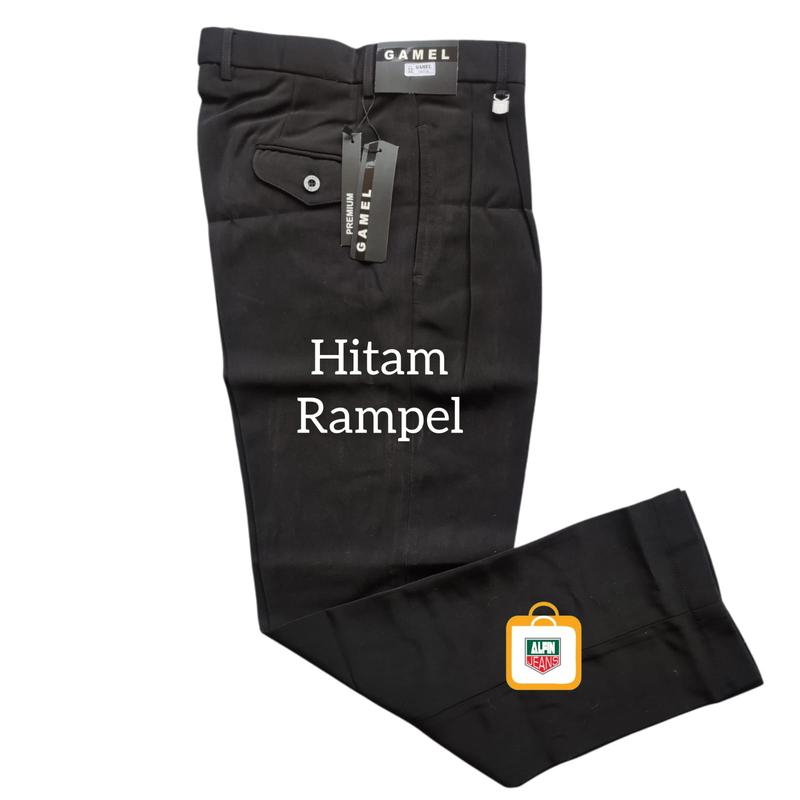 Celana Formal Hitam Gamel Regular fit Size 28 sd 32 0