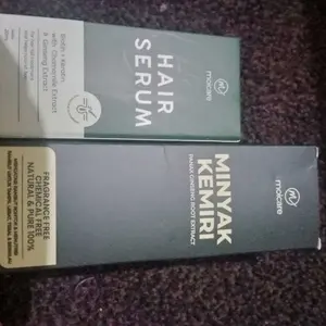MOICARE 2 PCS PAKET Hair Serum & Minyak Kemiri Penumbuh Pelebat Rambut Hitam