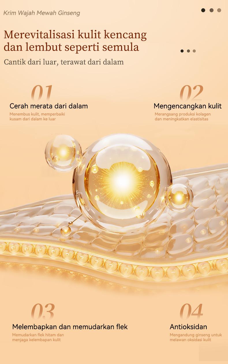 BPOM HEYXI GINSENG NOURISHING CREAM Perawatan kulit/pelembap/pengencang/pencerah/persiapan cepat untuk orang malas/Kemasan portabel/Gunakan di siang hari