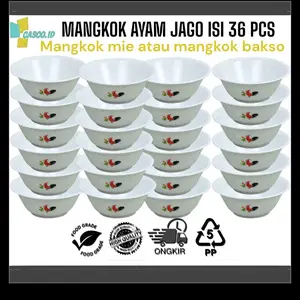 PAKET HEMAT ISI 36 pcs Mangkok Ayam Jago anti Pecah mie mangkok tahan panas plastik PAKET HEMAT ISI 36 pcs Mangkok Ayam Jago anti Pecah mie mangkok tahan panas plastik