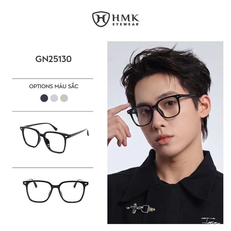 Gọng Kính Cận HMK Eyewear Nhựa Dẻo Thời Trang Unisex Nam Nữ Lịch Lãm Trưởng Thành Bền Bỉ Unisex - GN25130