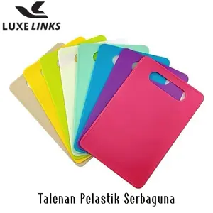 LUXE Talenan Dapur Plastik Non-slip Papan Alas Pemotong Buah Sayuran Daging Roti Slim Tatakan Memotong Serbaguna