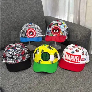 Topi Anak Laki-Laki Cowok Sablon Karakter Marvel Usia 2-10 Tahun Desain Unik dan Menarik