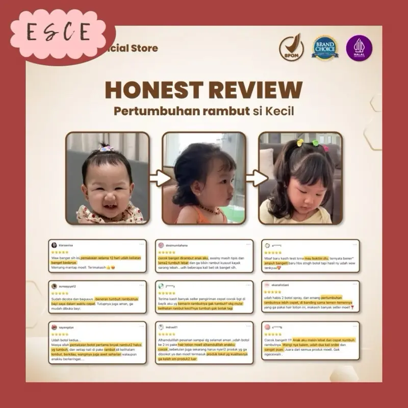 ESCE MOELL Healthy Skincare BABY Natural Organic Hair Lotion Shampoo Body Wash Face Cream Sunscreen Balm 5