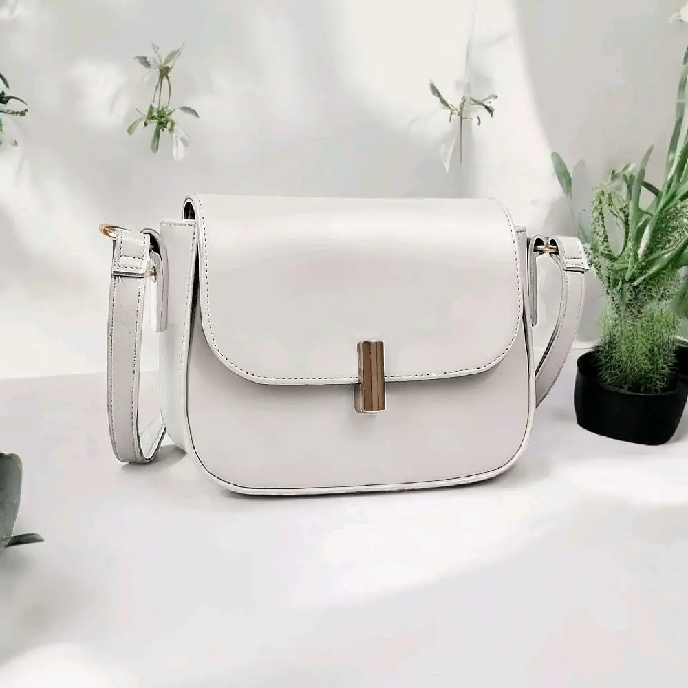 FDF Tas Slempang Wanita Kulit PU Desain Semi Bahu Gorgie Elegan - Selempang