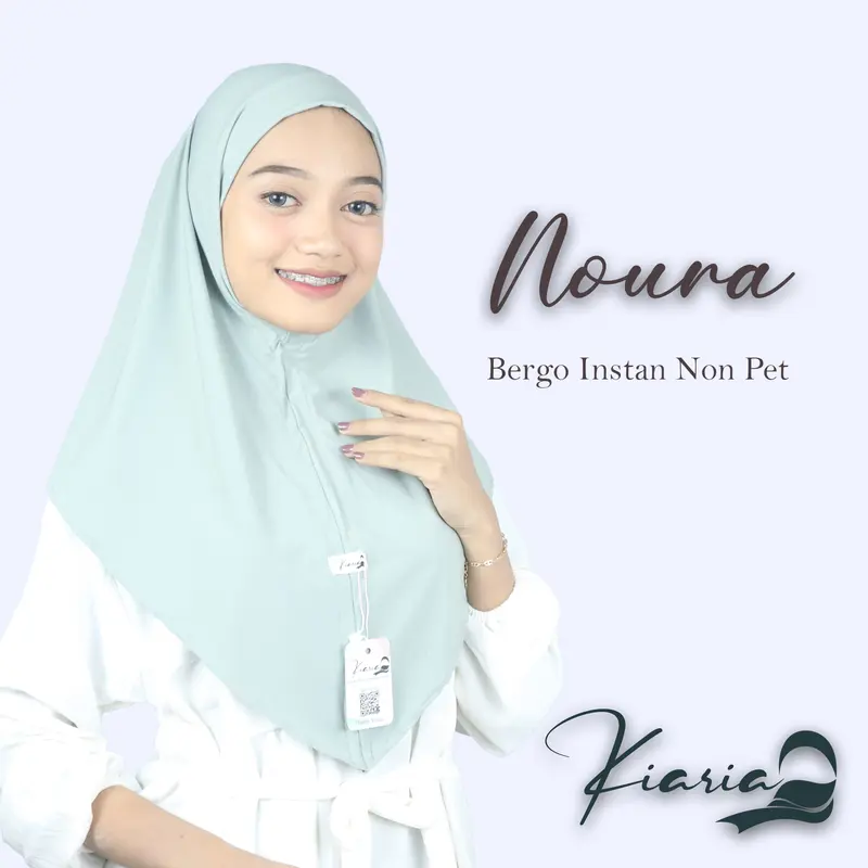 Kiaria - Daily Hijab Instan Non Pet Size L Bergo Bahan Jersey Casual Premium Noura 5