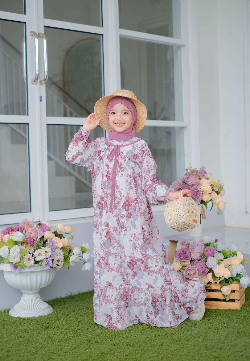 GAMIS ANAK RANIA SERIES ONE SET HIJAB,GAMIS ANAK