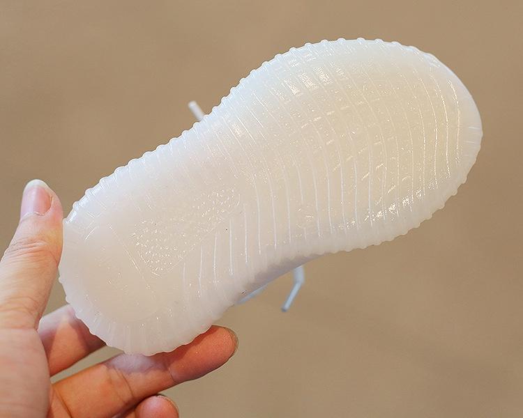 Product Introduction of Kasut musim bunga dan musim luruh untuk kanak-kanak, kasut kelapa untuk kanak-kanak lelaki dan perempuan, kasut permukaan jaringan kasual baharu, kasut putih bernafas untuk bayi tunggal 19